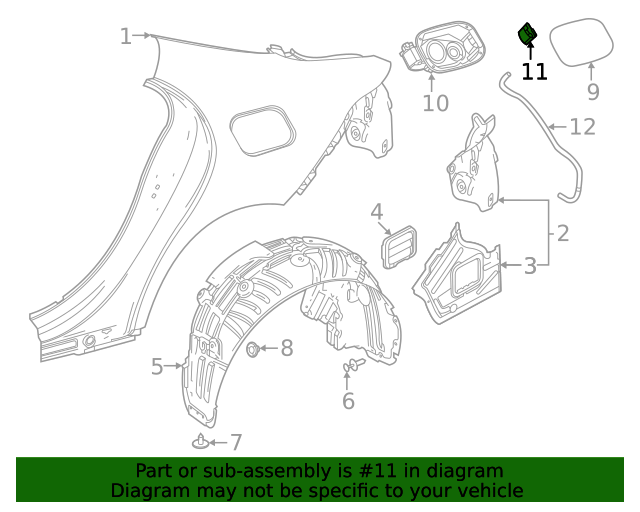 20192023 MercedesBenz Fuel Filler Door Lock Actuator 0008206012