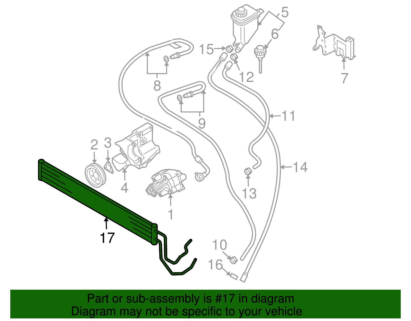 Power Steering Cooler - Volkswagen (7L5-422-885-B)