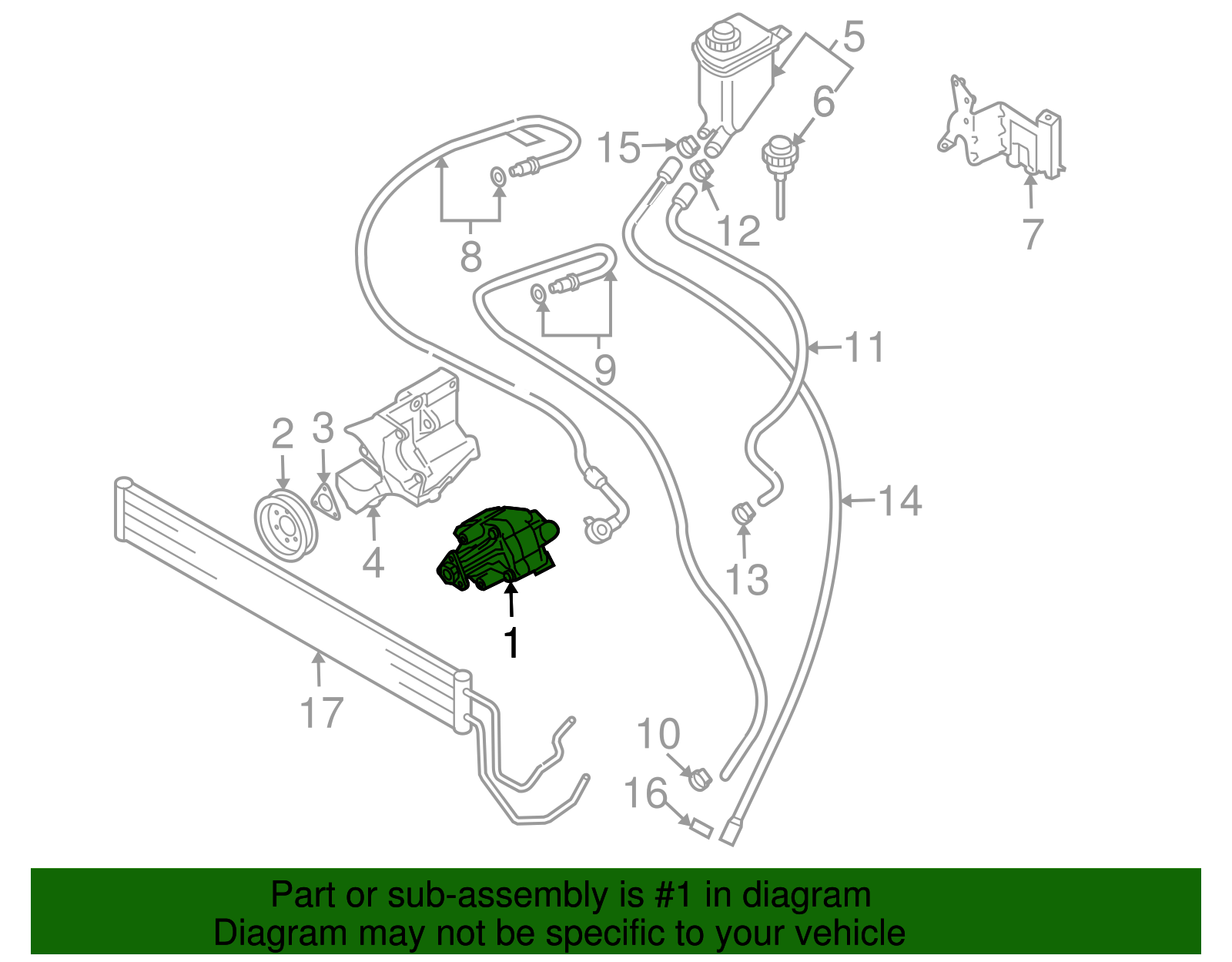 Power Steering Pump - Volkswagen (7L6-422-153-J)