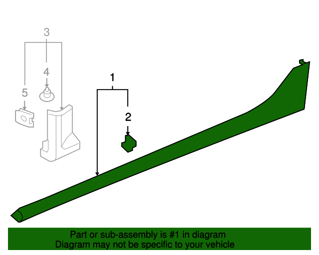 2008-2009 Pontiac G6 Primed Driver Side Rocker Panel Rear Molding ...