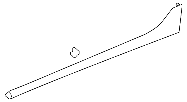 2008-2009 Pontiac G6 Primed Driver Side Rocker Panel Rear Molding ...