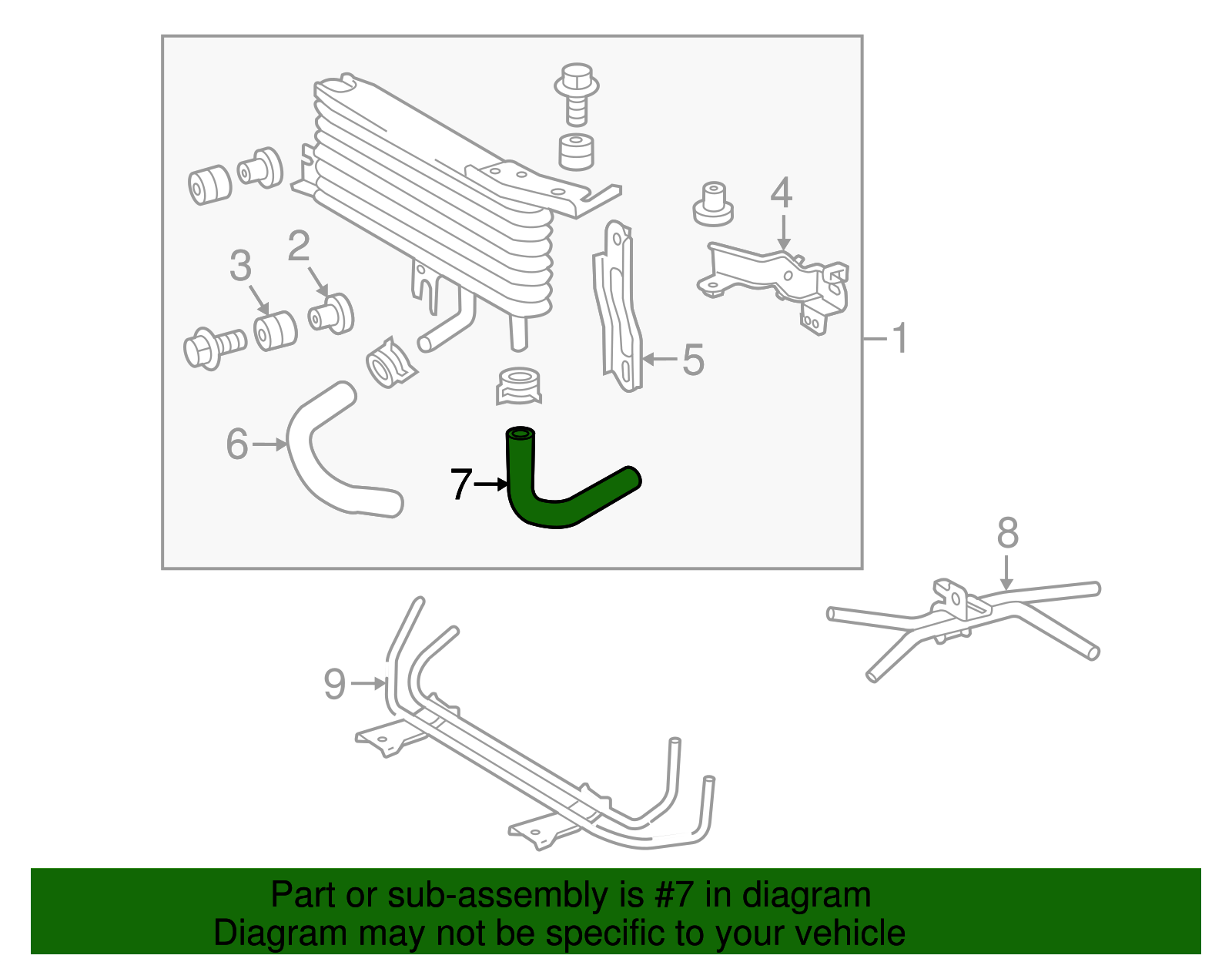 Automatic Transmission Oil Cooler Hose - Toyota (32941-04050)