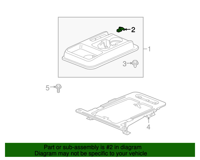 Honda Genuine 77295-SCV-A00ZZ Center Console Frame