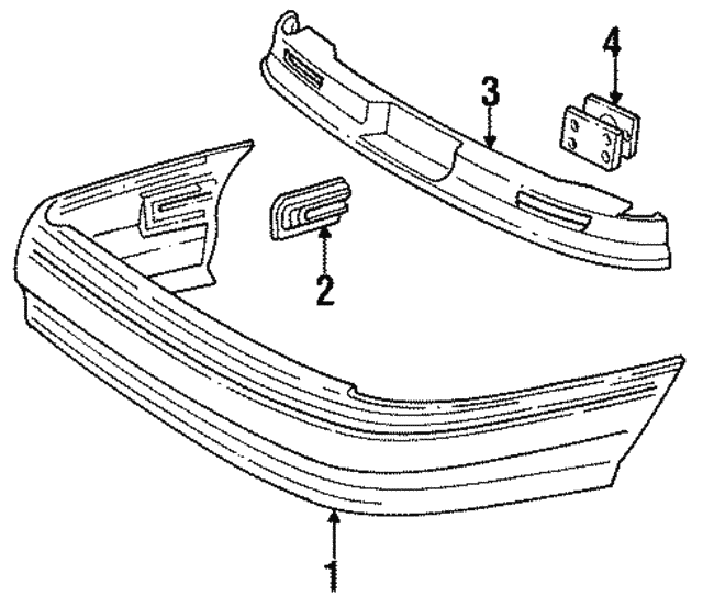 19921995 Mercury Sable Bumper Cover Guide Bracket F24Y17B931A