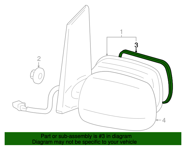 Genuine Toyota 87945-68010-J3 Outer Mirror Cover