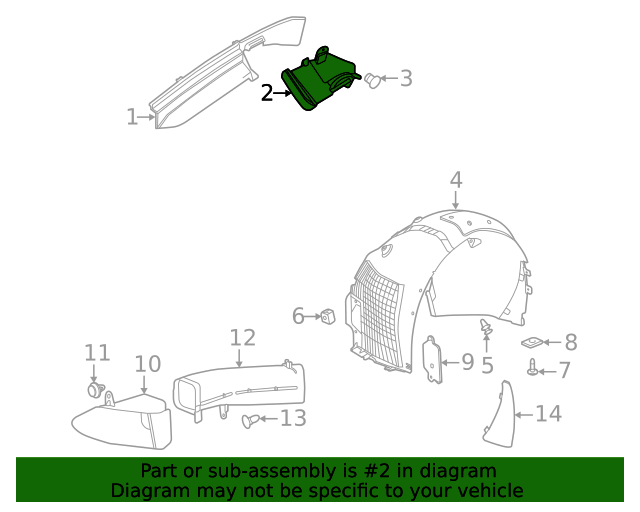 Genuine OEM GM Part - Passenger Side Front Compartment Rear Sight 