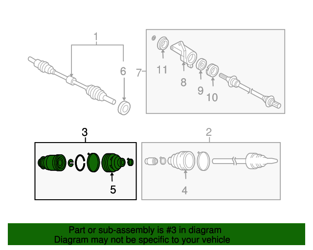 20062008 Mazda 6 Inner Cv Joint GP1622620A XportAuto