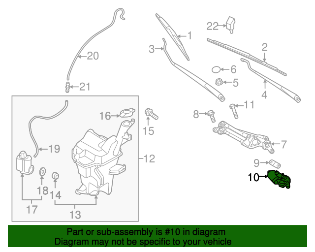 20122017 Hyundai Accent Wiper Motor 981101R000 XportAuto