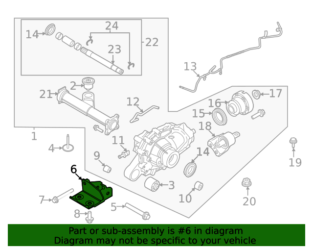 MB3Z-3A040-B - Differential Mount 2024 Ford Ranger | Ford Parts Direct