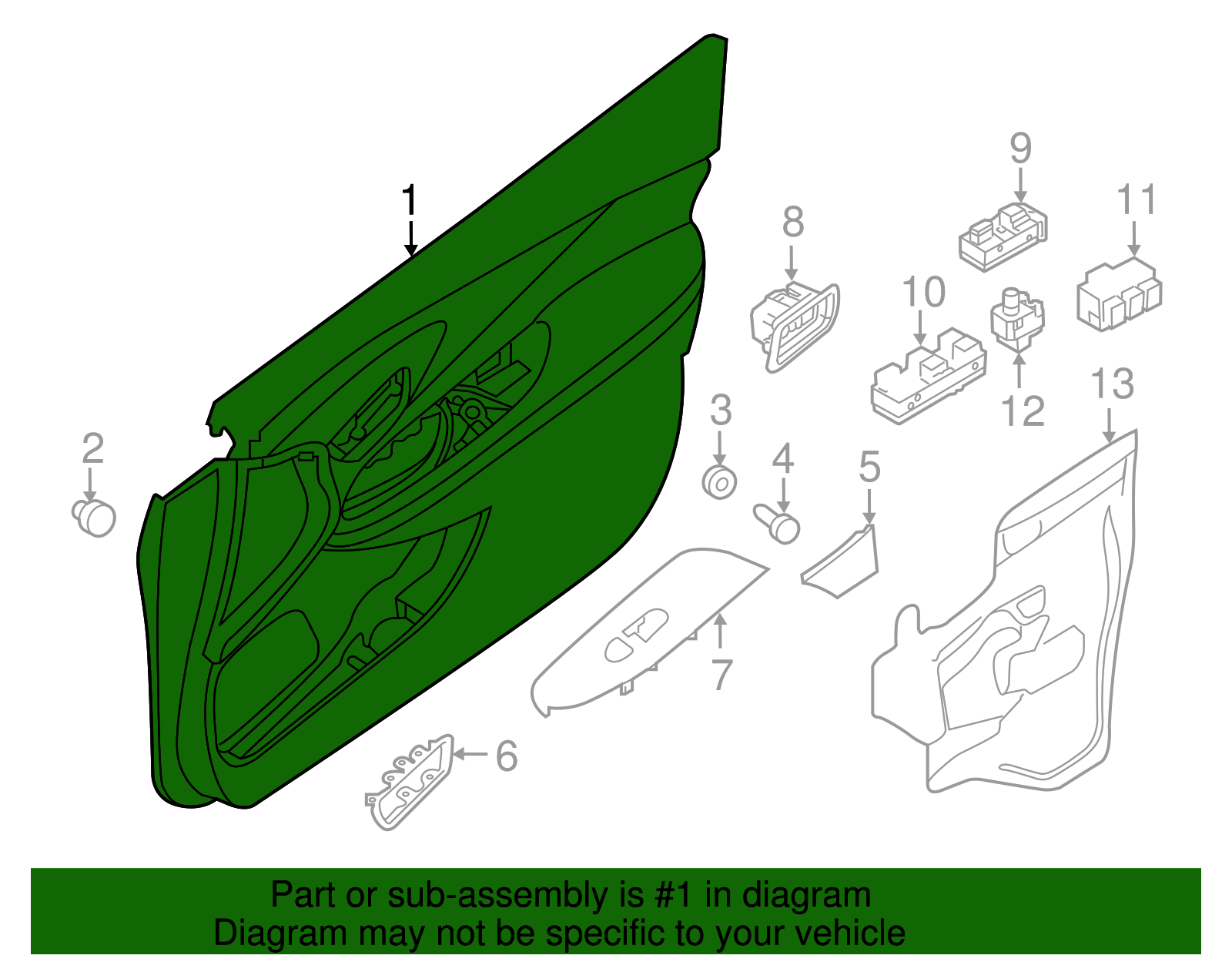80901-9UH0B - High-Quality Door Interior Trim Panel for 2022-2024 ...