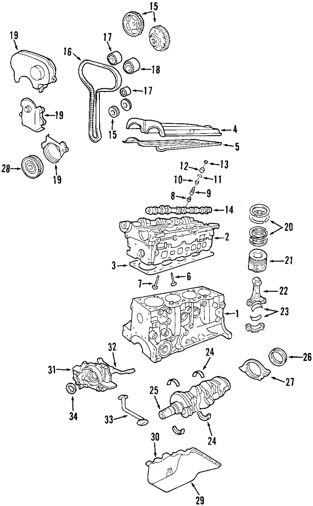 Engine Camshaft Follower - Ford (YS4Z-6500-DAD)
