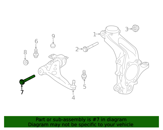 20192020 Infiniti QX50 Lower Control Arm Bolt 543685NA0A XportAuto
