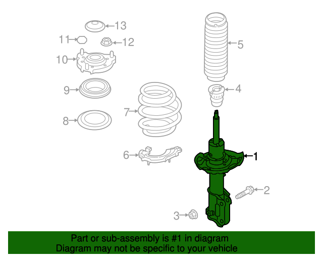 54651F2800 Strut 20182020 Hyundai Elantra World OEM Parts Hyundai