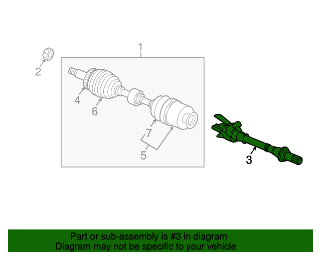 thumbnail image 2 of Front Right CV Axle Shaft For 2018-2024 Toyota Camry 2.5L 2WD Automatic A25A-FKS 2 of 10