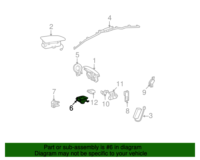 8917048191 Air Bag Control Module 2006 2007 Toyota Highlander