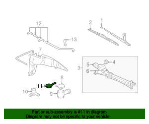 YS4Z-17603-EA - Washer Nozzle 2000-2007 Ford Focus | Group 1 Auto Parts
