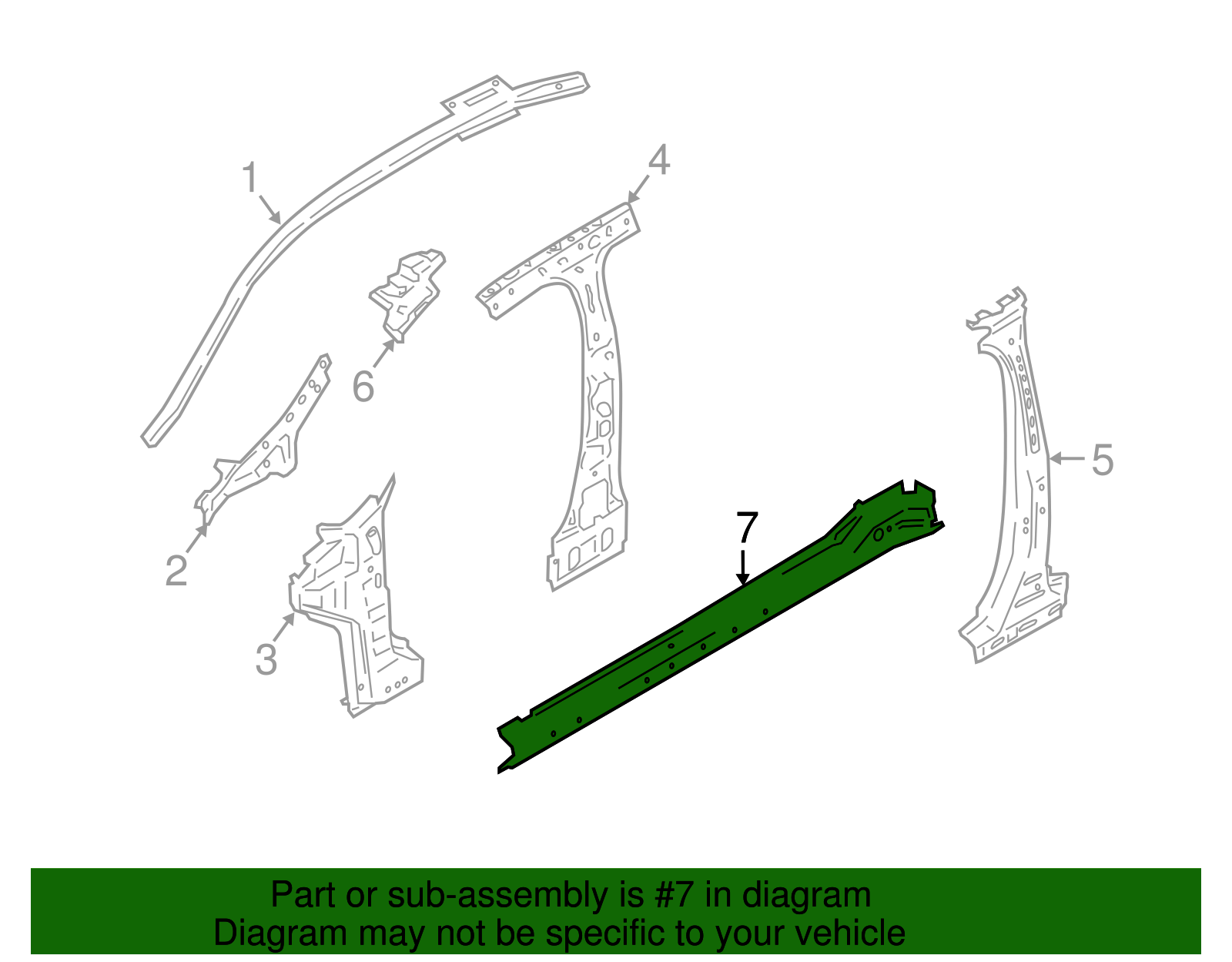 Rocker Reinforced - Ford (GD9Z-5410129-A)