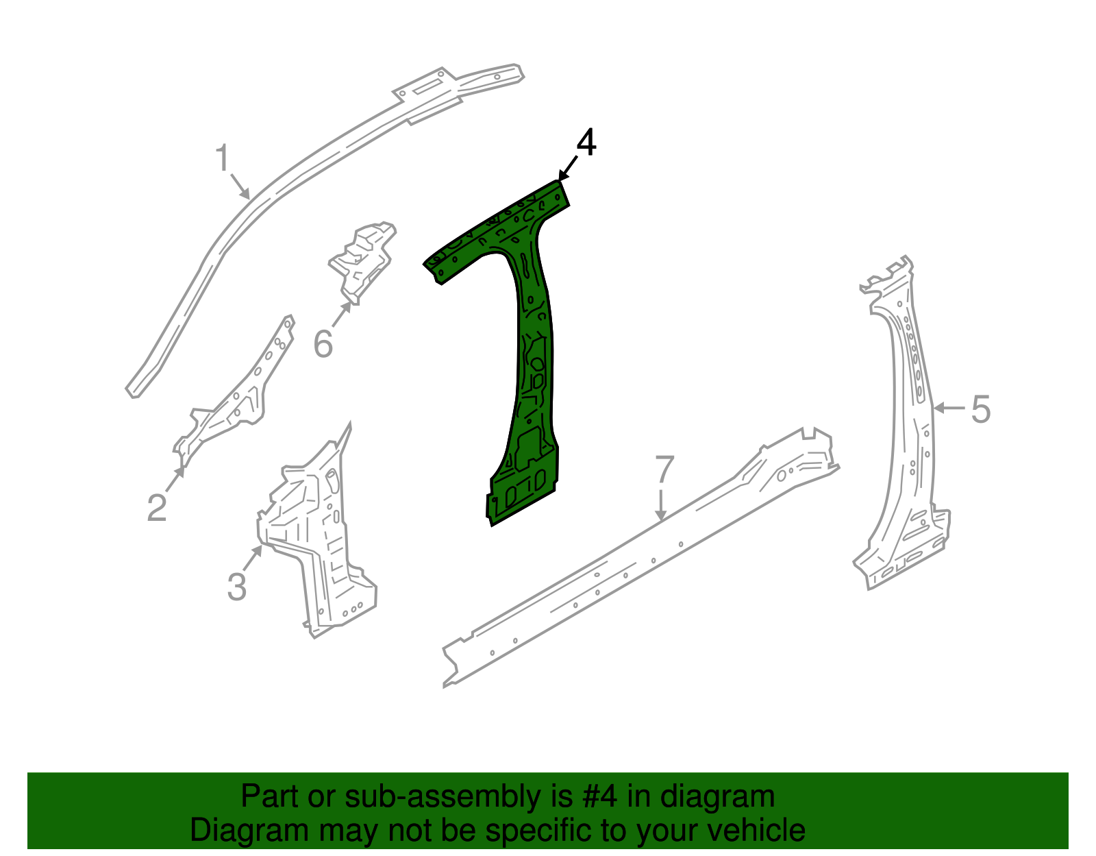 Inner Center Pillar - Ford (GD9Z-5424300-A)