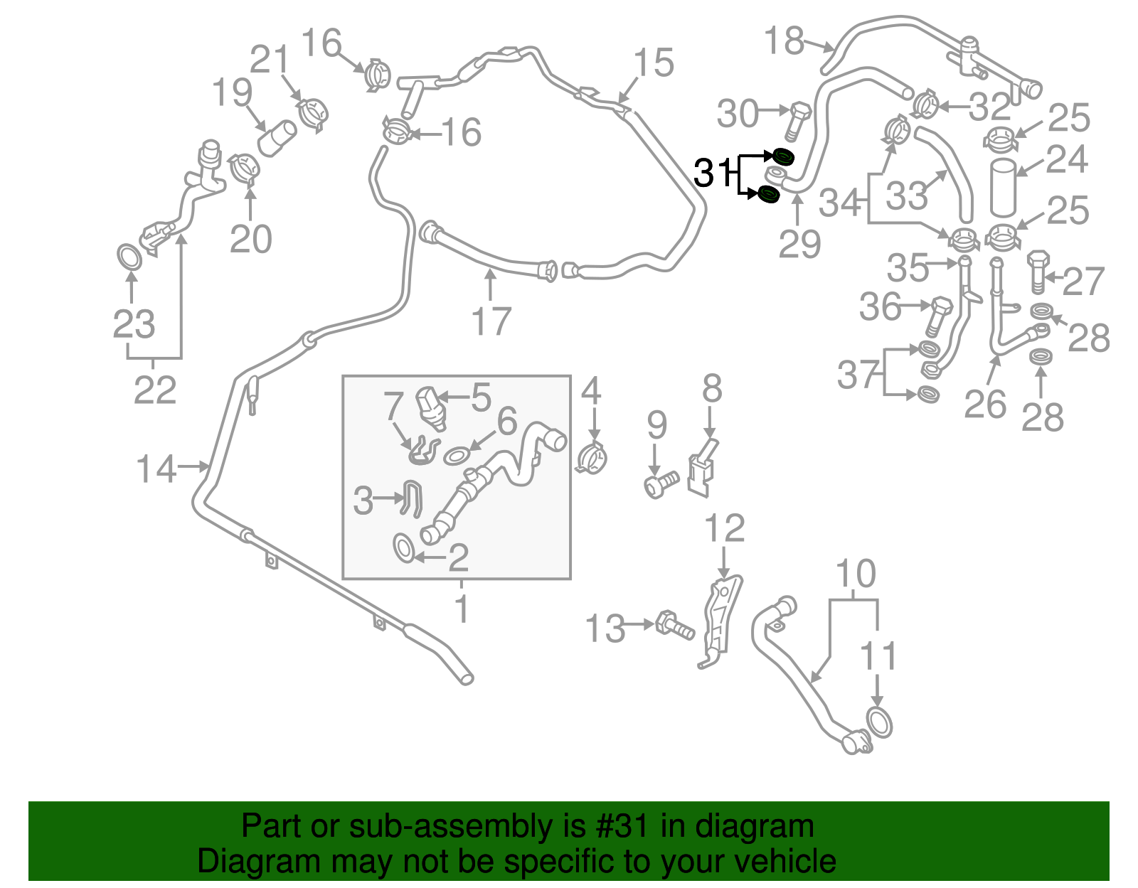 Upper Hose O-Ring - Volkswagen (N-909-331-01)