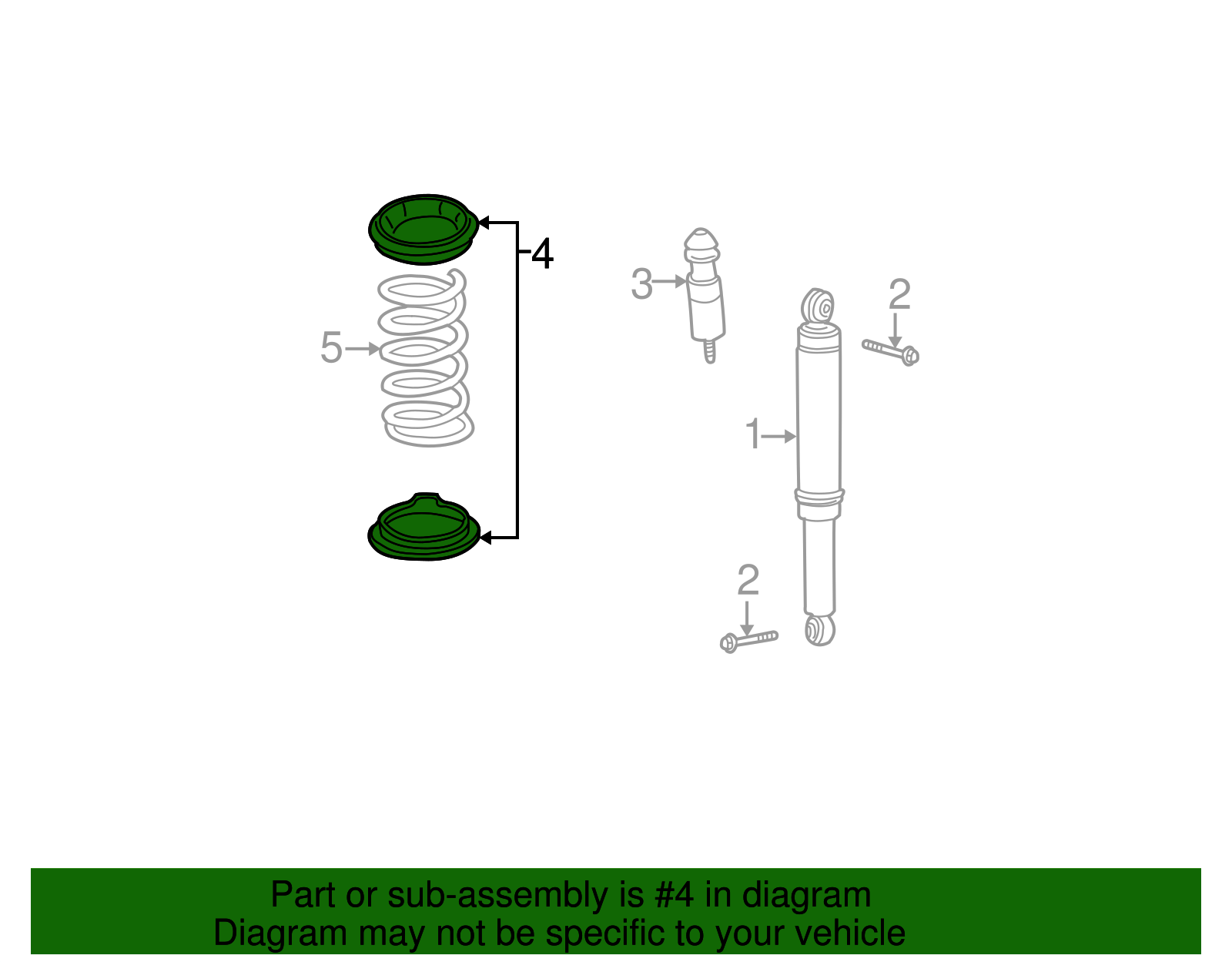 Insulator, Rear Spr Upper - GM (10370972)