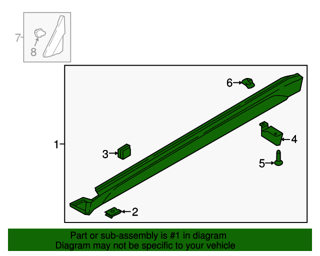 87751D3000CA Rocker Molding 20192021 Hyundai Tucson World OEM