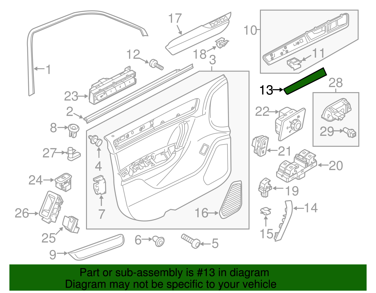 Door Panel Insert - Volkswagen (7P6-867-440-B-MN3)