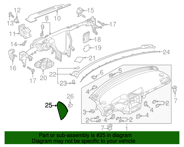 2012-2022 Volkswagen Passat Side Cover 561-858-247-B-82V | OEM