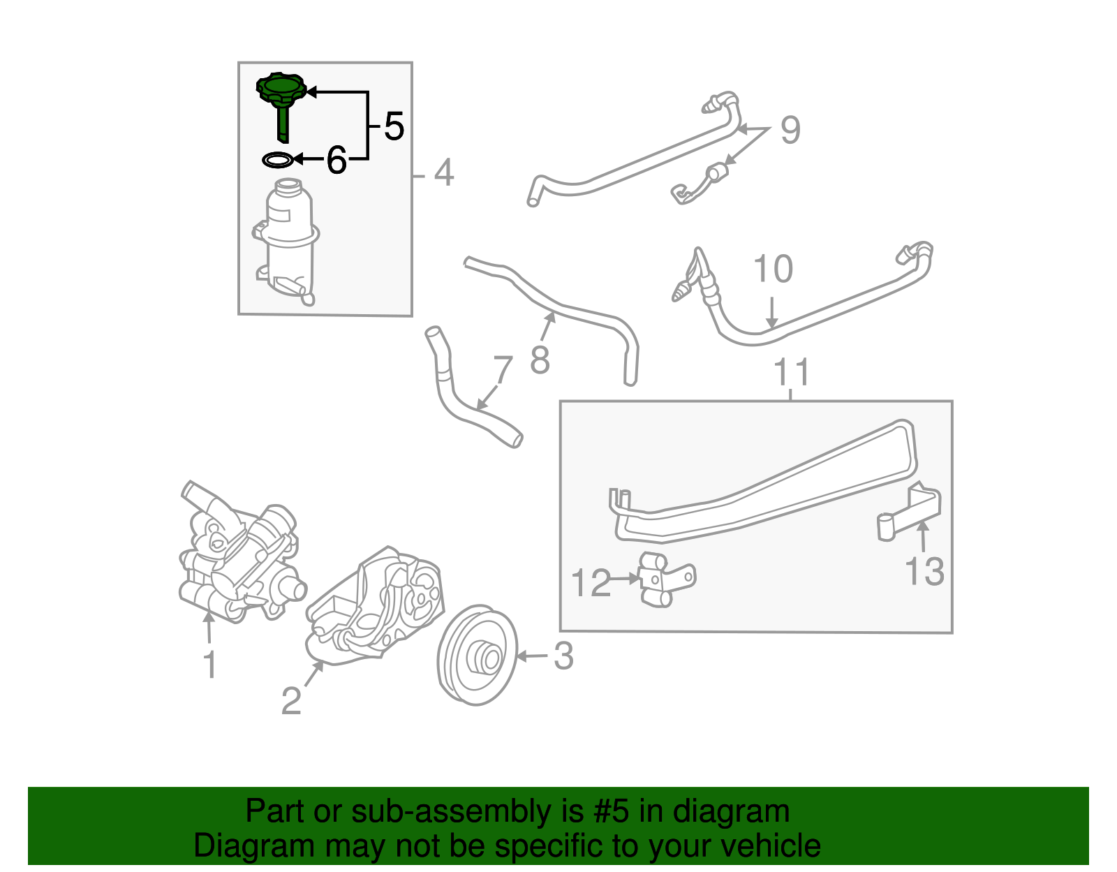 Cap Assembly, P/S Fluid Rsvr - GM (88967165)