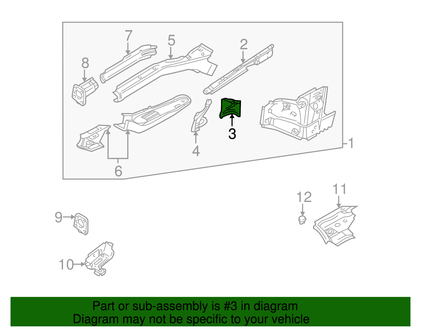 Apron Assembly Mount Panel - Volkswagen (8D0-809-119)
