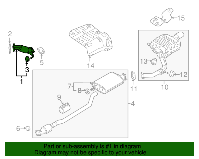 285102G365 Catalytic Converter 20162018 Kia Sorento Kia Auto Parts