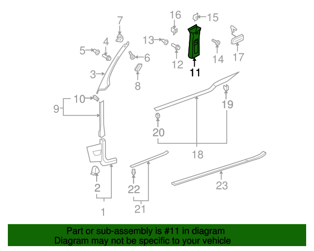 Pillar Trim 1K3-867-244-K-6K8