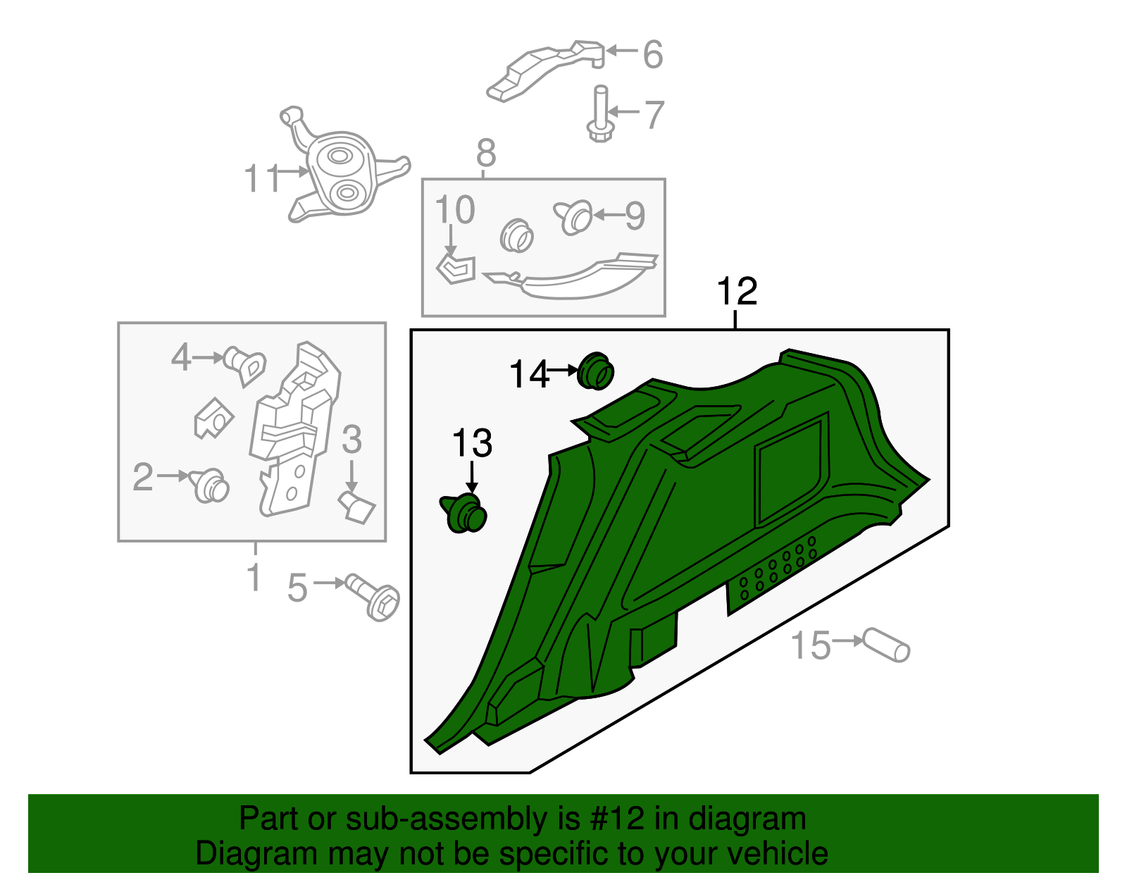 Quarter Trim Panel - Ford (HA1Z-5831012-BB)