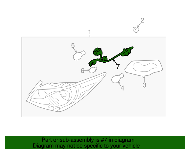 924503Q000 20112014 Hyundai Sonata Rear Tail Light Socket & Wire Holder Genuine OEM OEM