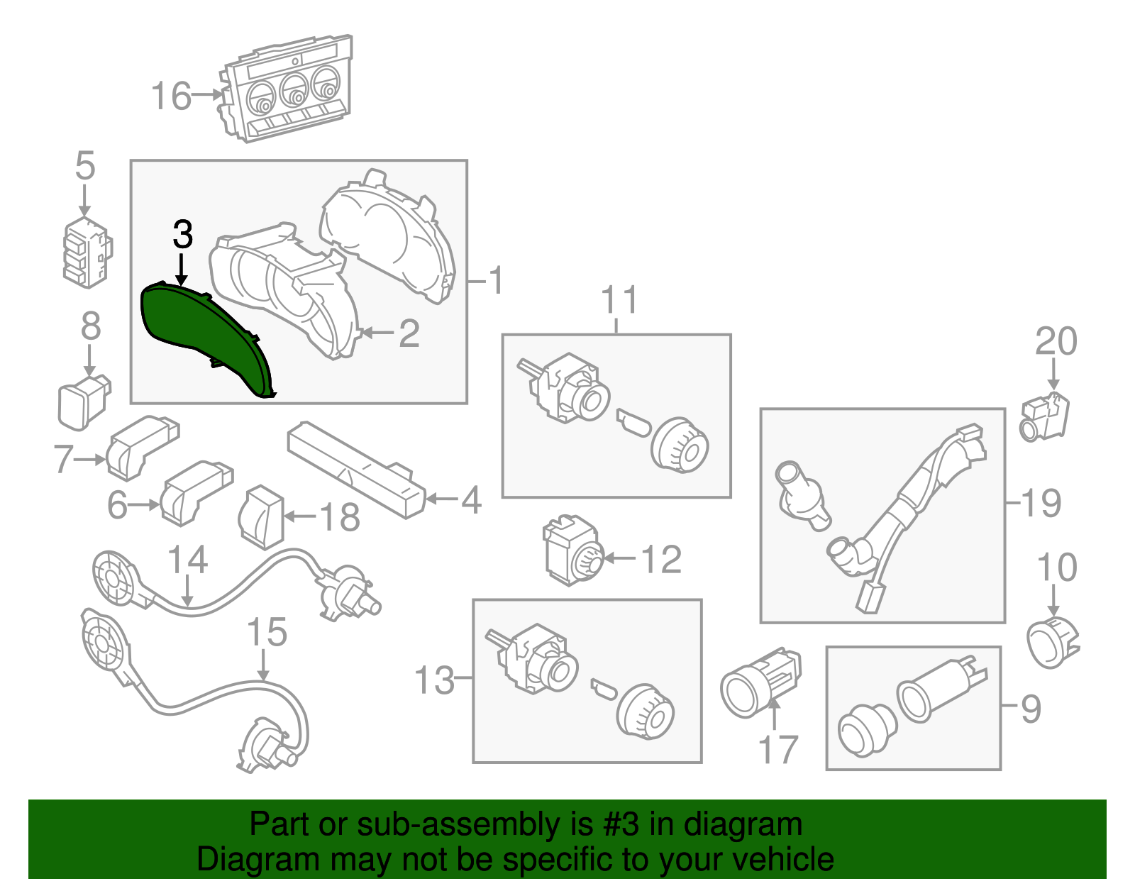 Instrument Panel Lens - Scion (SU003-02619)