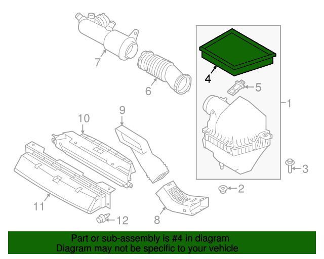 Genuine OEM Air Filter Part LR092258 Fits 20182024 Land Rover Range