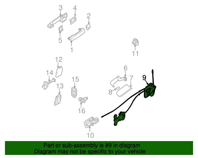 20042015 Nissan TITAN Door Lock Actuator Motor 825009GE1A Nissan