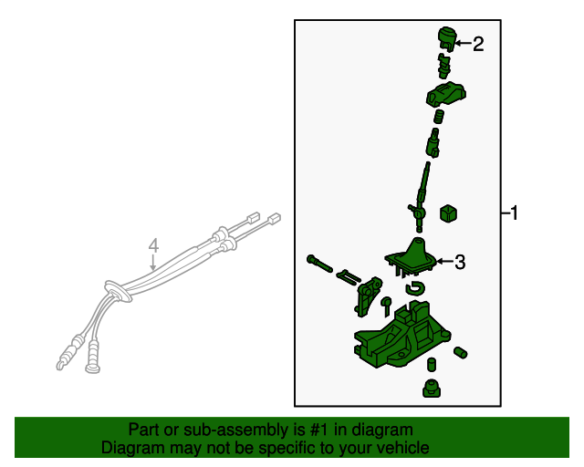 437001W200HU Gear Shift Assembly 20152017 Kia Rio Kia.Parts Store