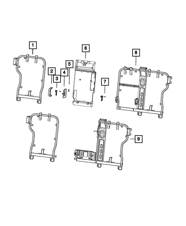 20172024 Jeep Compass Rear Seat Back Panel 68293535AA My Mopar Parts
