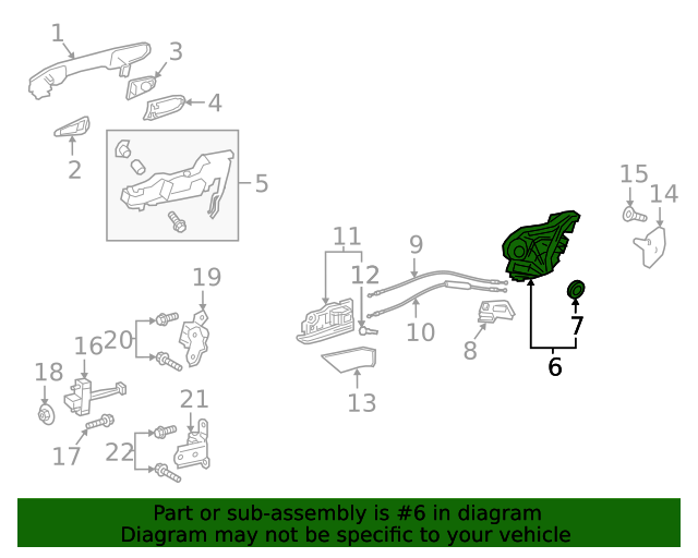 20202023 Toyota Highlander Door Lock Actuator Motor 690600E070 Toyota Parts Center