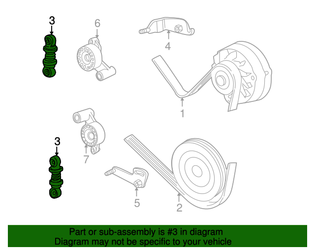 19992003 BMW Accessory Drive Belt Tensioner 11281745819