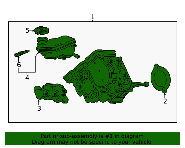 42761400 Brake Master Cylinder with Power Brake Booster and