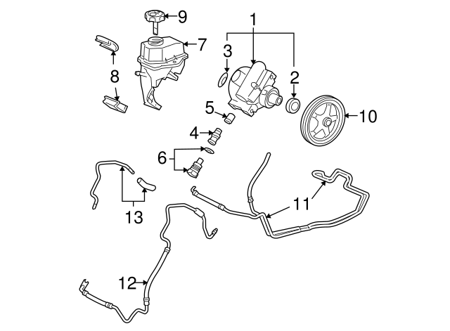 2007-2008 Saturn Aura Power Steering Pump Fitting 26056498 | TascaParts.com