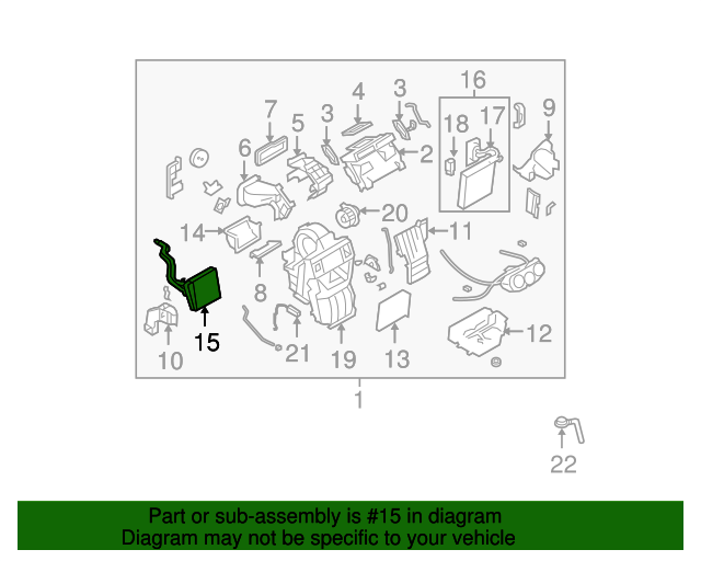 20092012 Nissan Versa Heater Core 27140EM50B Nissan Parts Plus