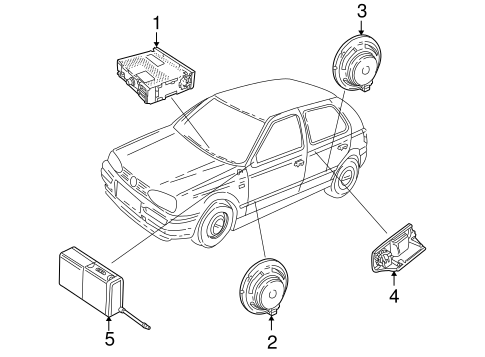 Sound System for 1998 Audi A4 Quattro OEM Parts Online