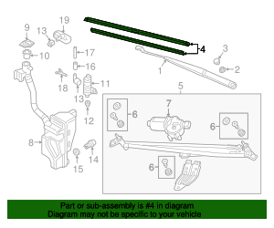 2018-2025 Volkswagen Atlas Wiper Blade 3CN-998-002 OEM Parts Online
