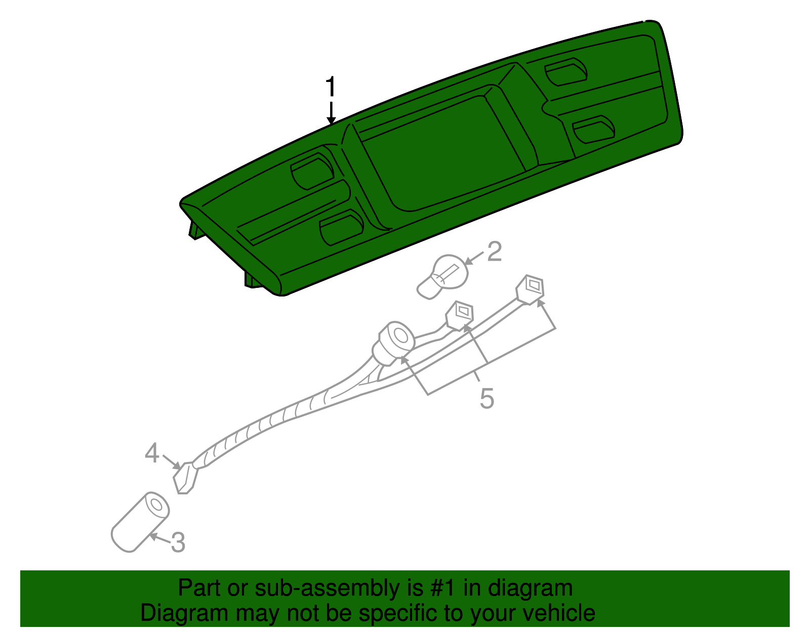 Backup Lamp Assembly - Buick (25760763)