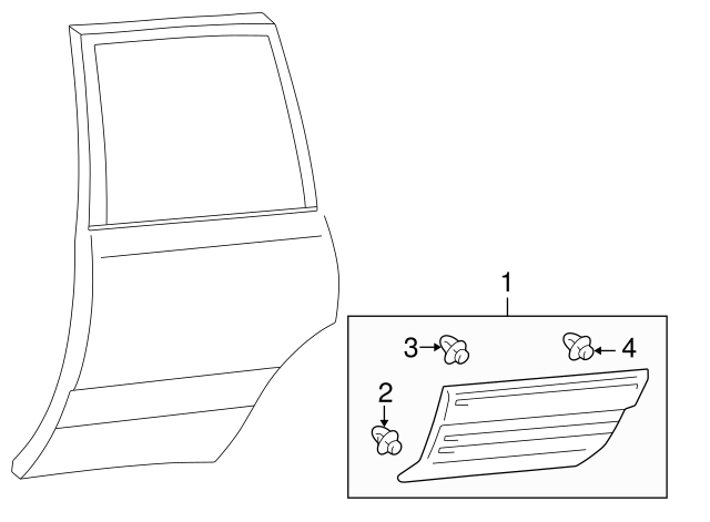 75075-60041-B0 - Molding Assembly 2003-2004 Lexus LX470 | Longo 