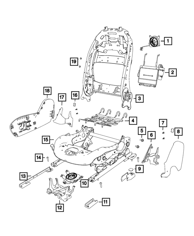 2013-2023 Mopar Front Seat Shield, Right Seat 6511652AA | Mopar eStore