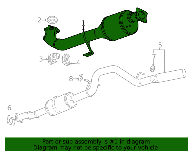20202022 GM Nitrogen Oxide Catalytic Converter 84341182