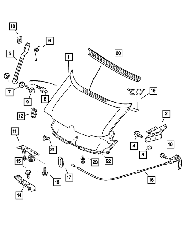 20032006 Dodge OEM NEW Mopar 20032006 Dodge Sprinter 2500 3500 Hood